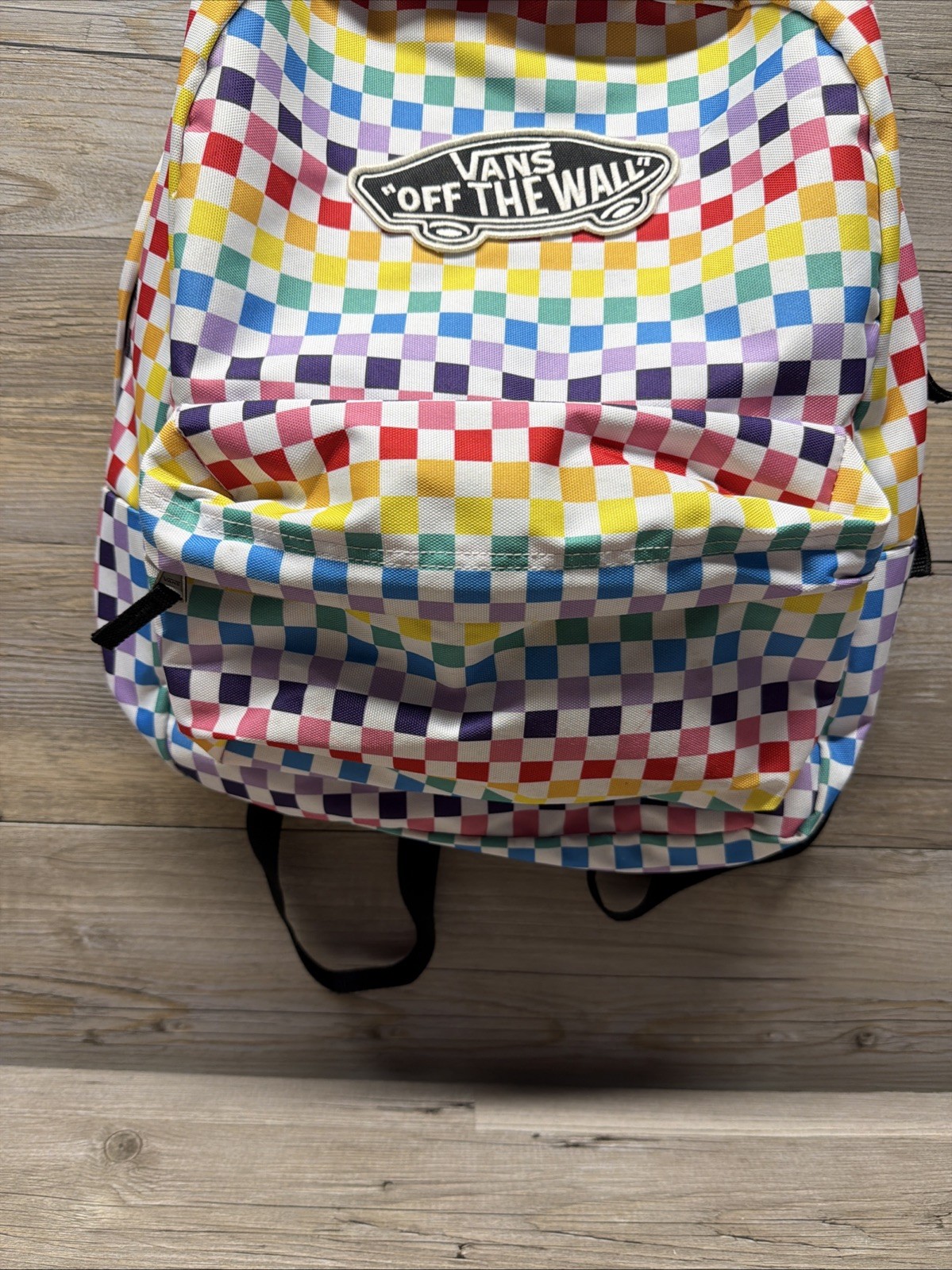 VANS Old Skool Rainbow Checkerboard Backpack Casual School Outdoors