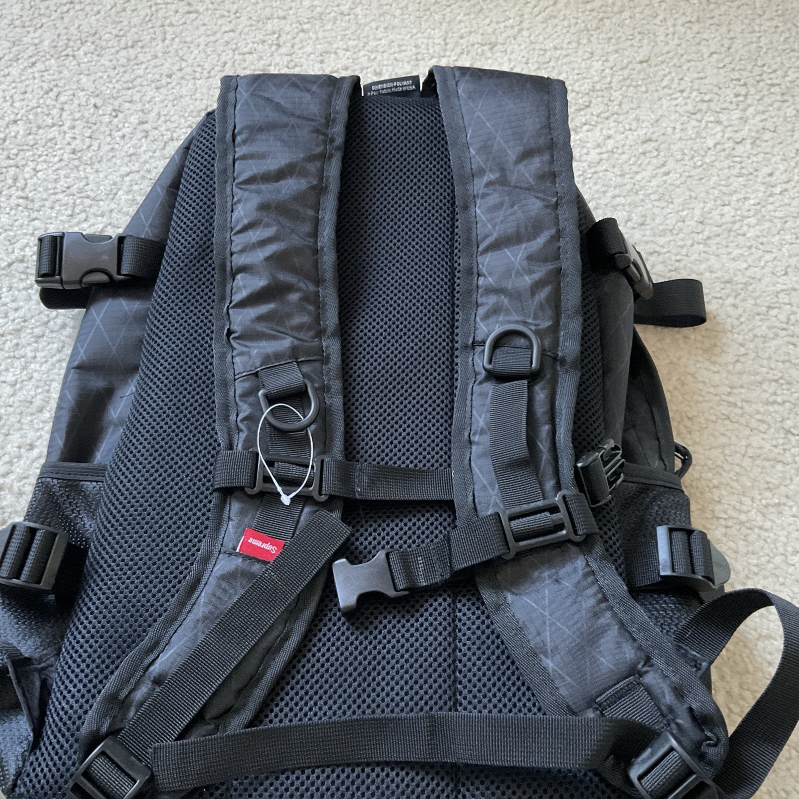 Supreme FW18 Black Backpack 2018 Waterproof Brand New Authentic