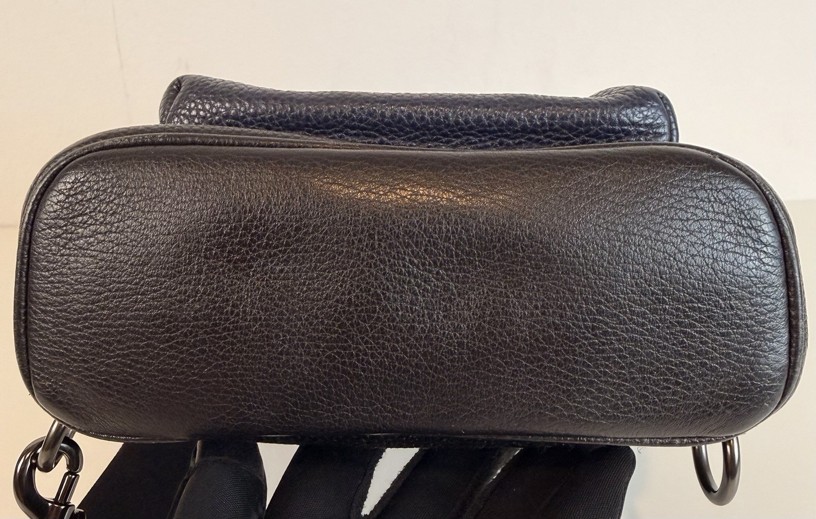 Coach Navy Blue Sling West Pack Backpack Carry Bag Pebbled Leather (2540)