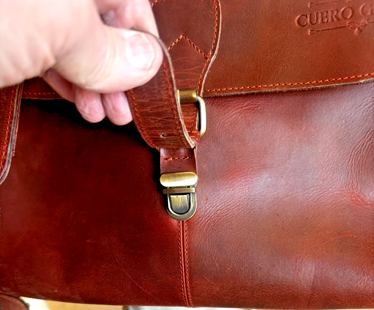 Vintage Leather Messenger Bag Briefcase Laptop Satchel Crossbody Brown 14”