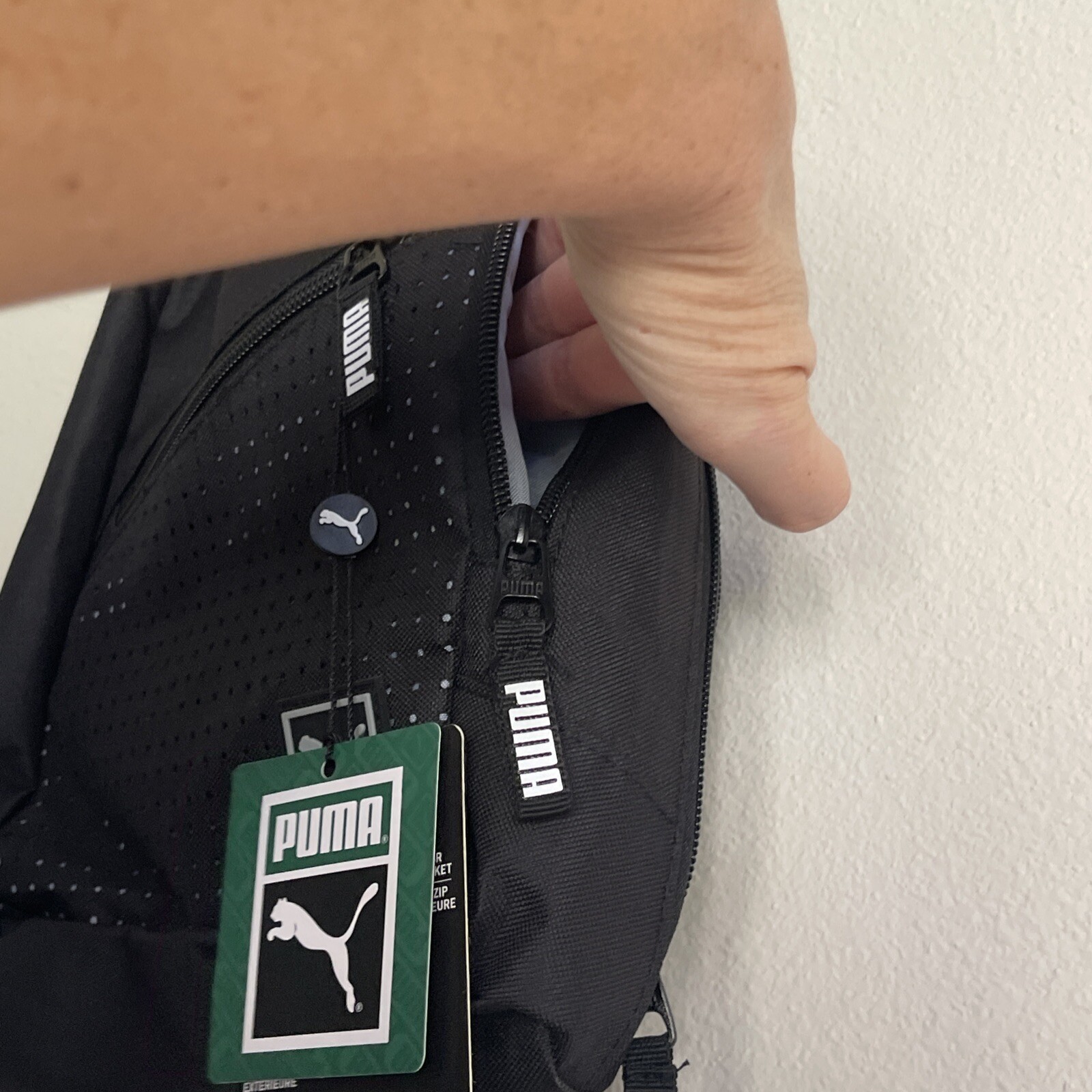 PUMA STRAP BACKPACK multiple Zip Pockets Sling Bag Sidewall Strap New With Tags!