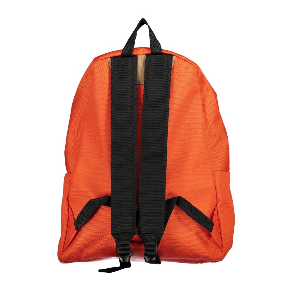 Napapijri Arancione Recycled Polyester Men Backpack 100% Authentic