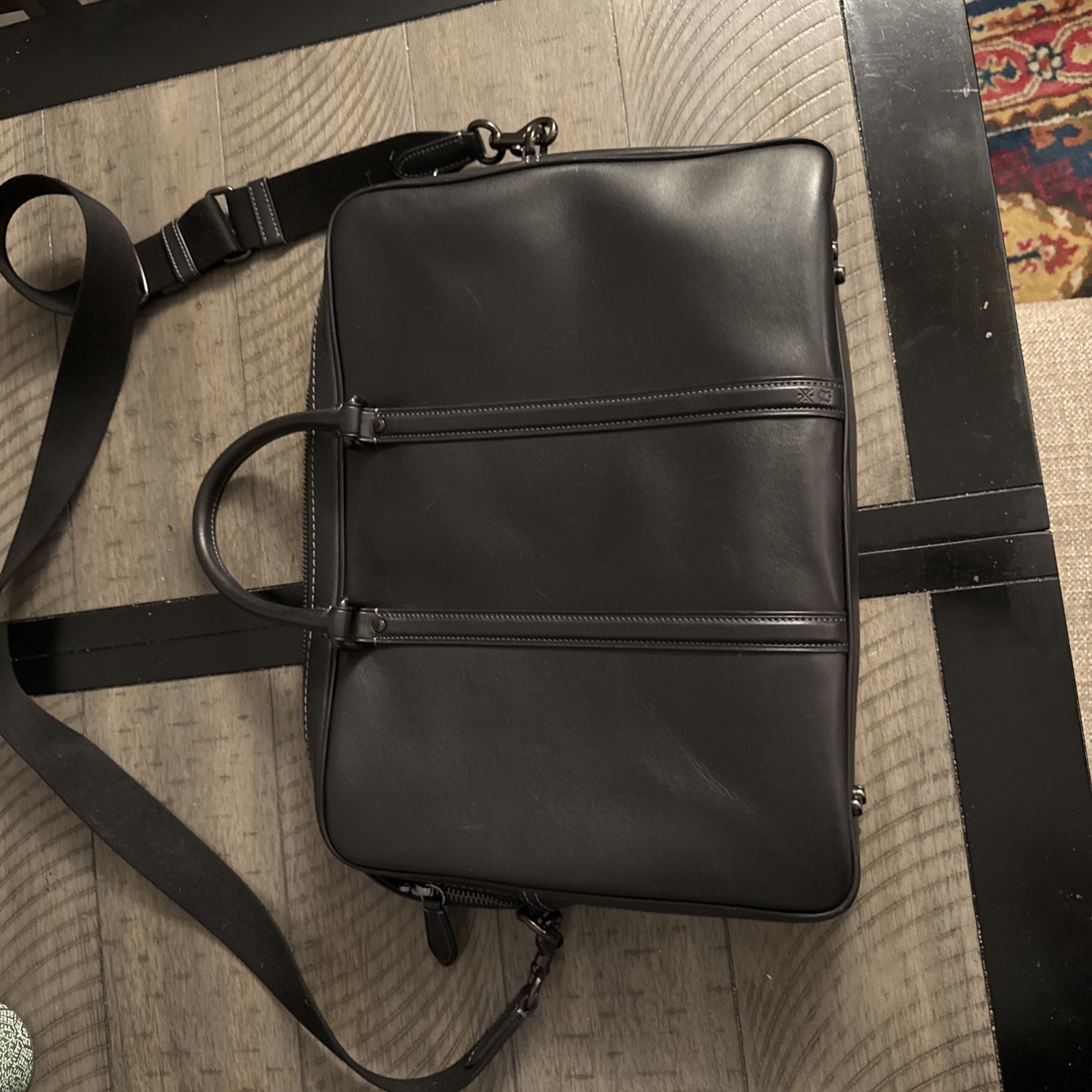 Coach Metropolitan Slim Brief Black Copper/Black ( Original $595 )