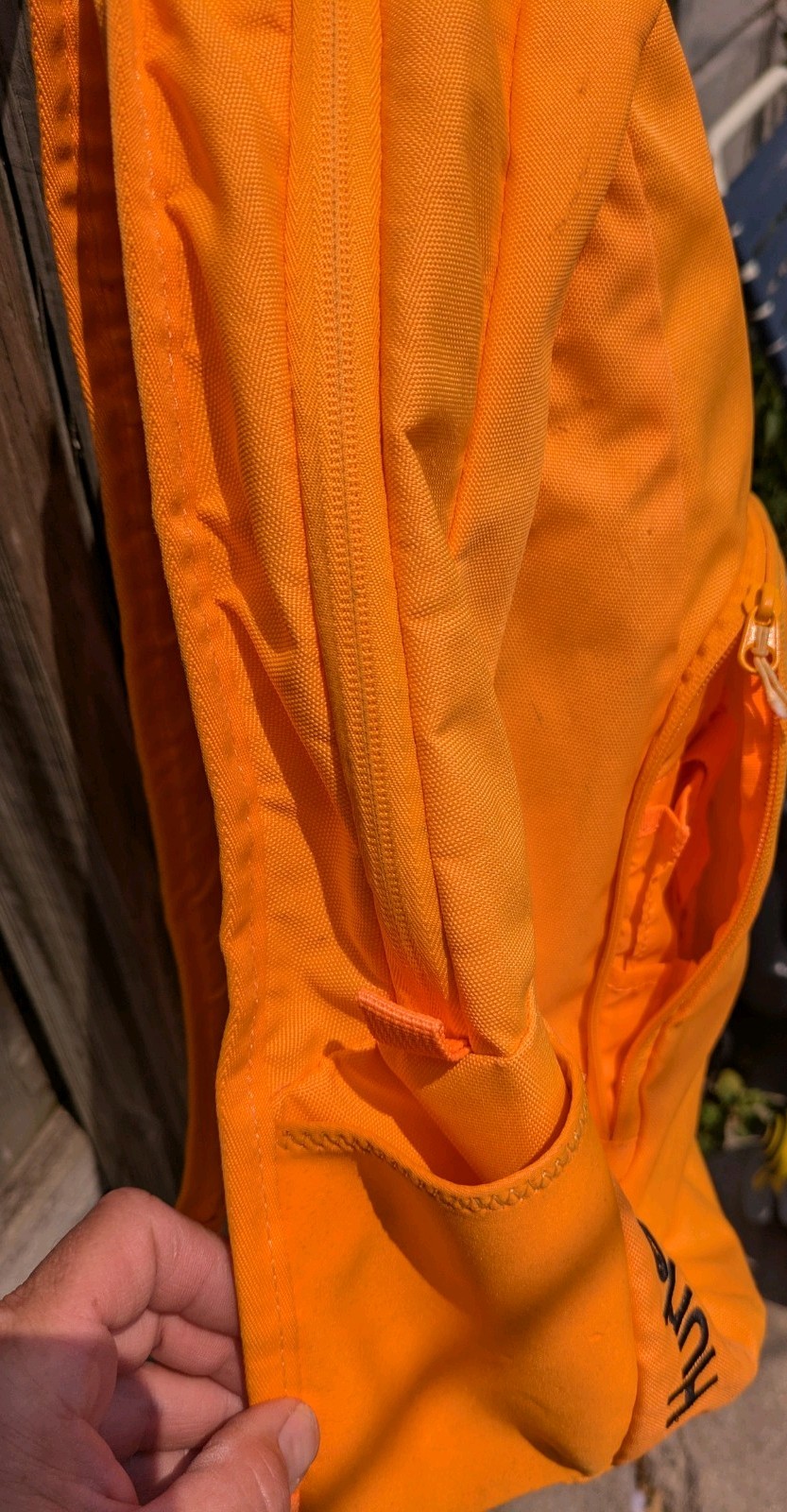 Hurley Neon Orange Backpack. Great for visibility, hiking or to school.
