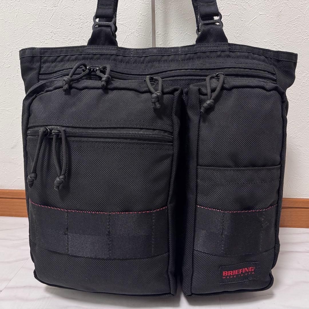 BRIEFING BRF300219 BS TOTE TALL Black Ballistic Nylon A4 Tote Made in USA