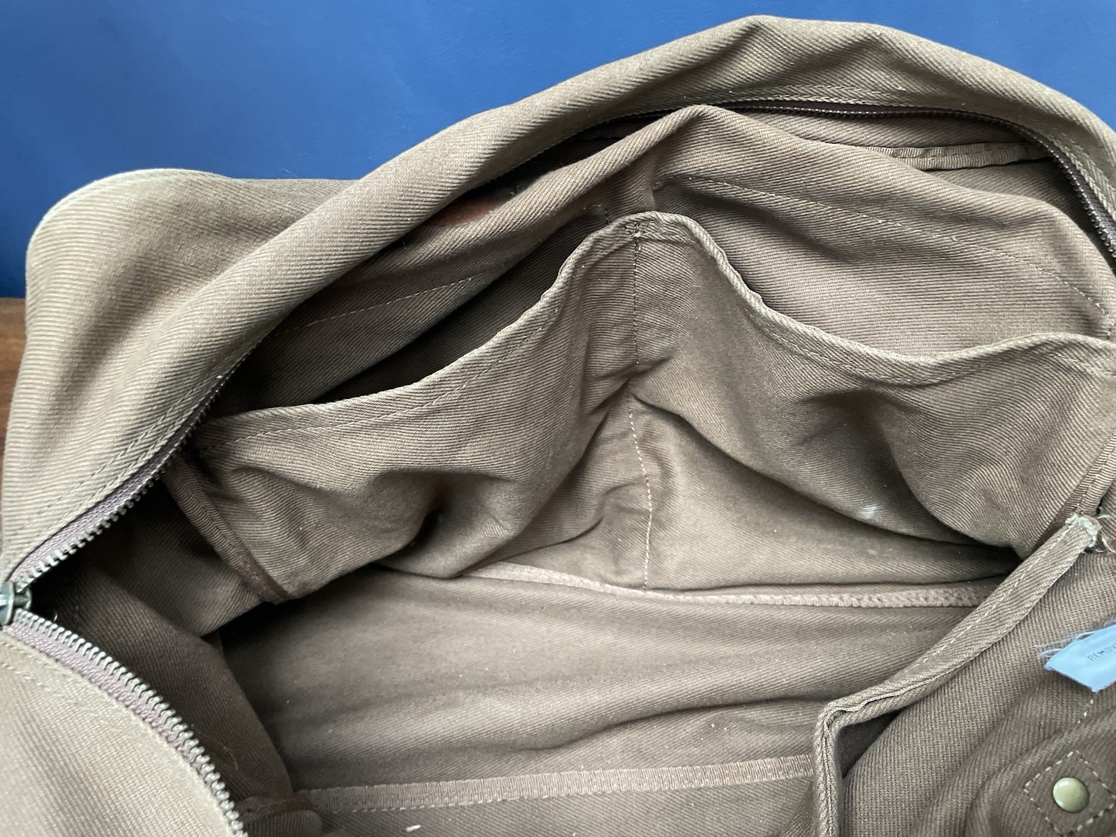 J Crew Leather Canvas Twill Weekender Duffel Travel Bag