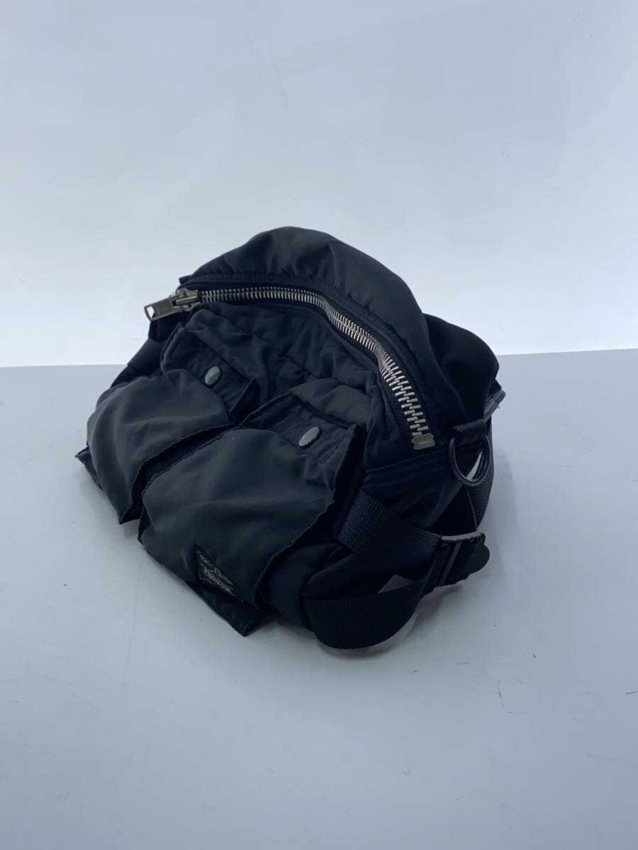 Authentic PORTER TANKER Waist Bag Nylon Black 16cm High 11.5cm Depth