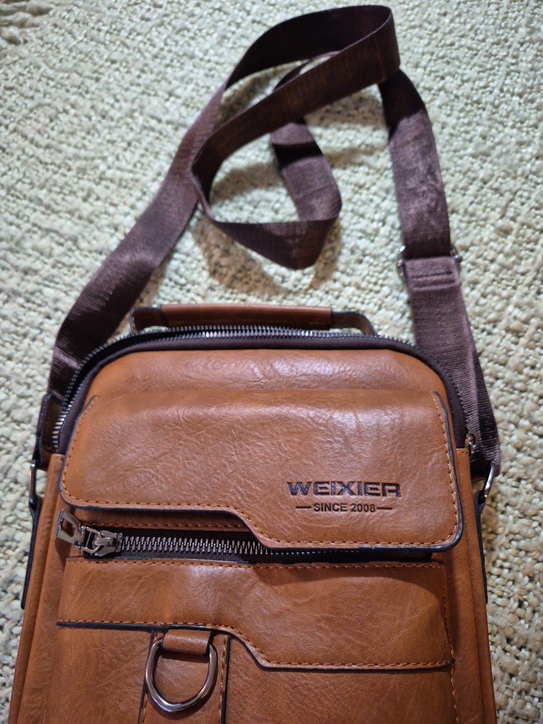 Weixier 11″ Leather Crossbody Bag ~ Men’s Shoulder Messenger Bag Perfect