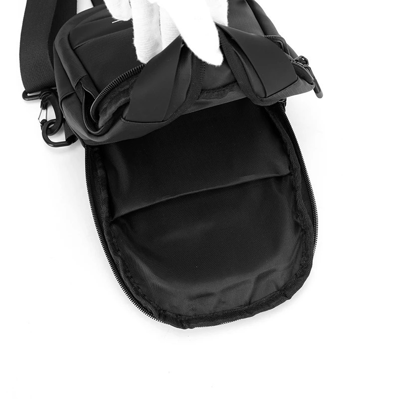 Men’s Lightweight Waterproof Sling Chest Bag USB Charging Crossbody Backpack