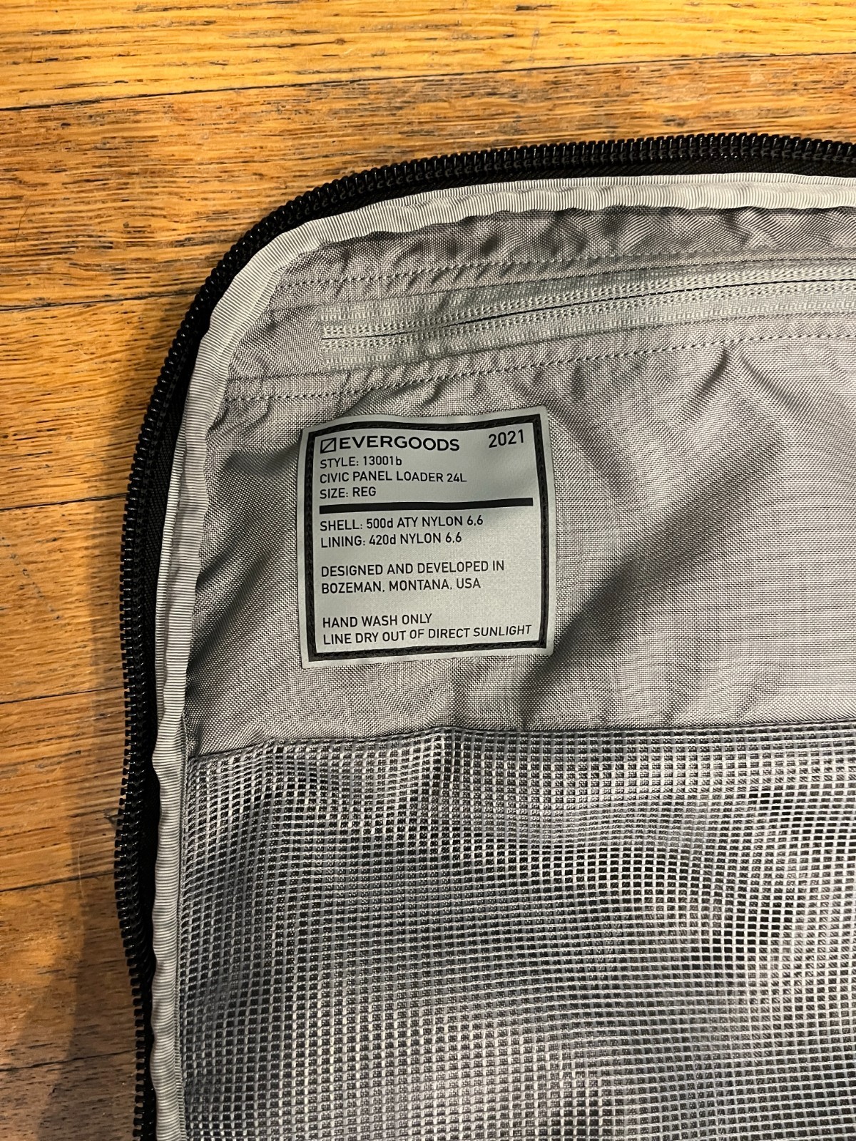 Evergoods CPL24 Civic Panel Loader EDC Solution Dyed Black 24L