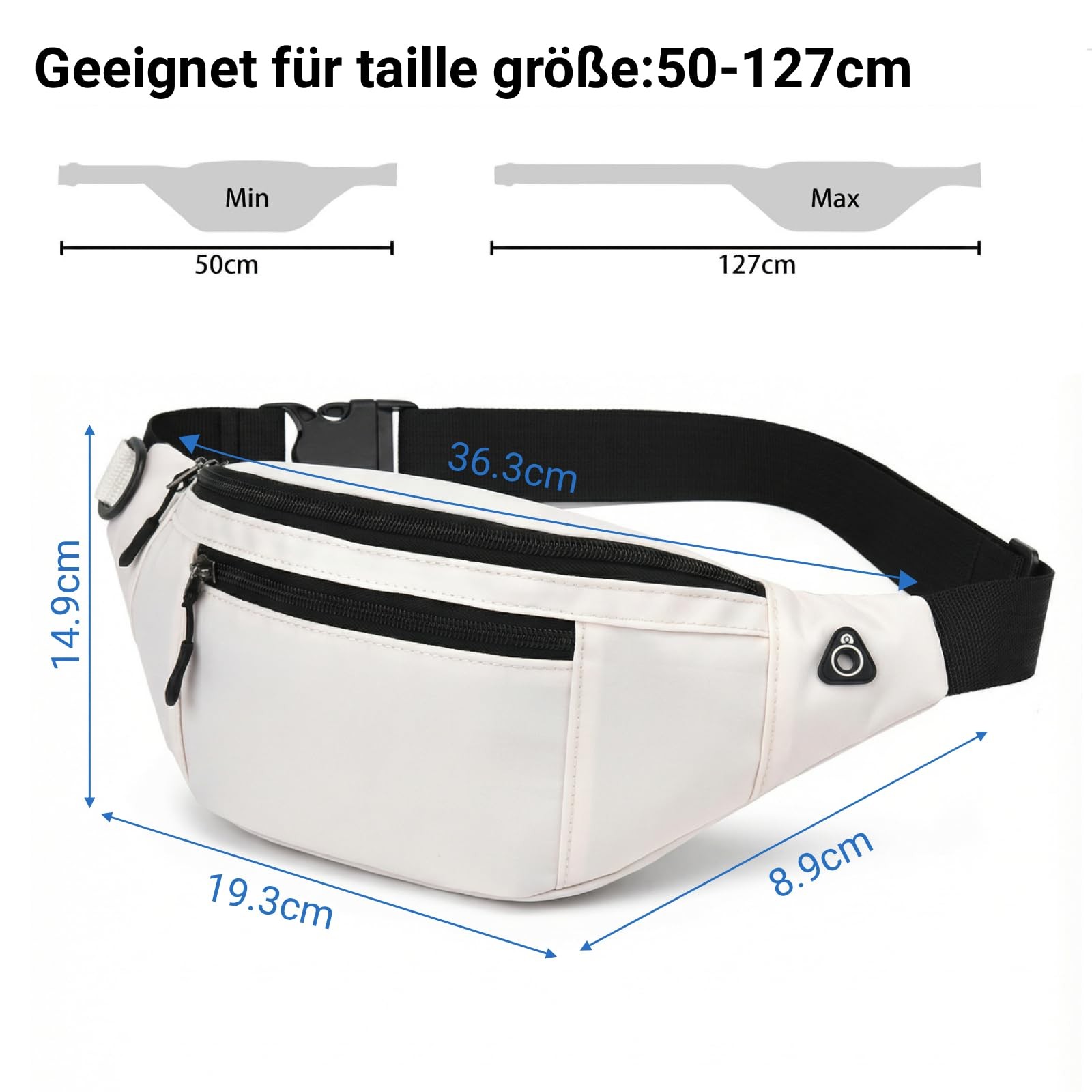 Fanny Pack Men’s & Women’s – Waterproof Waist Bag for Travel, Everyday & O…