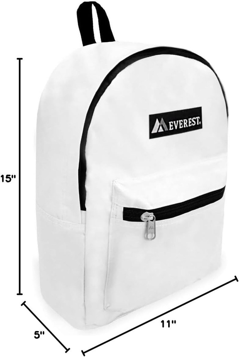 Luggage Basic Backpack, White, Medium