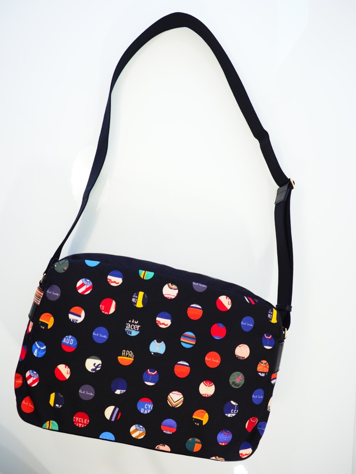 Paul Smith Bag Messenger Crossbody Laptop Colourful Bike Cycling Jersey Dots New
