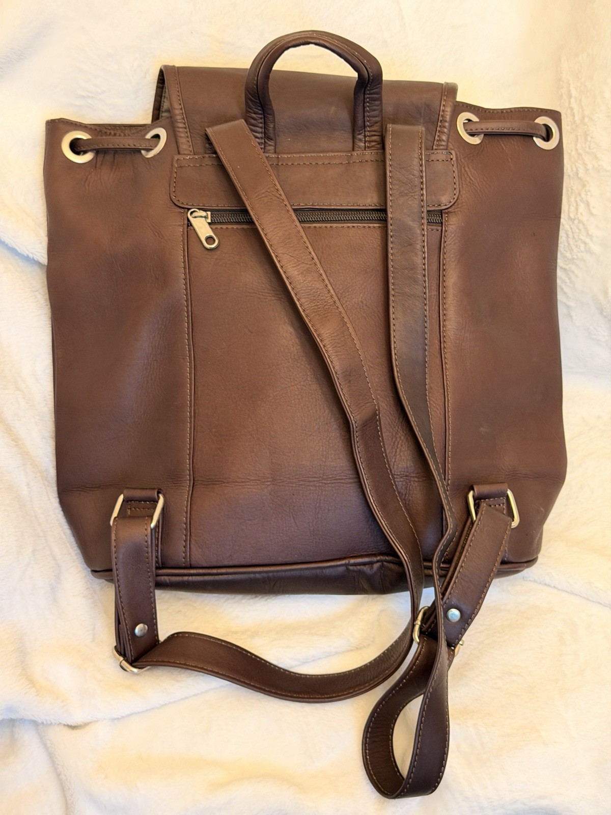 Authentic Colombian Leather Mola Backpack Artisan Handcrafted Geometric Boho Bag