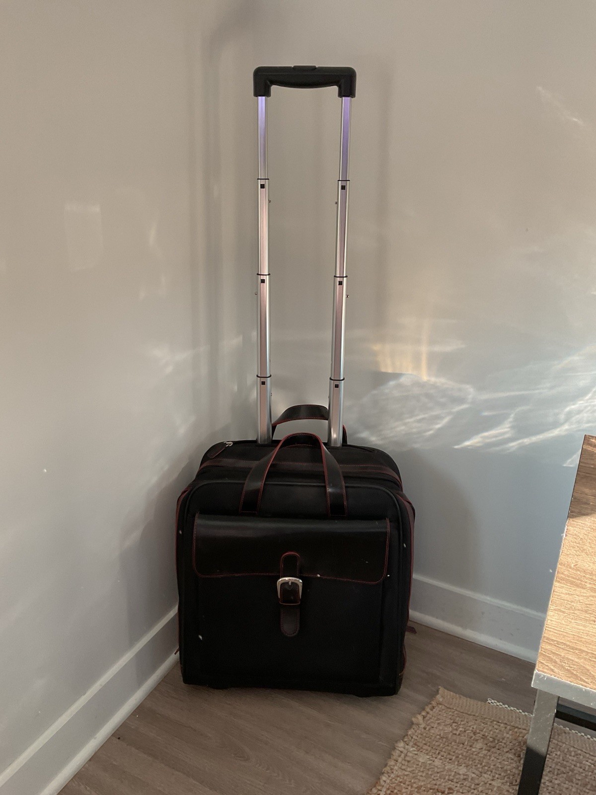 Jack George Milano Vertical Wheeled Canvas/ Leather Briefcase
