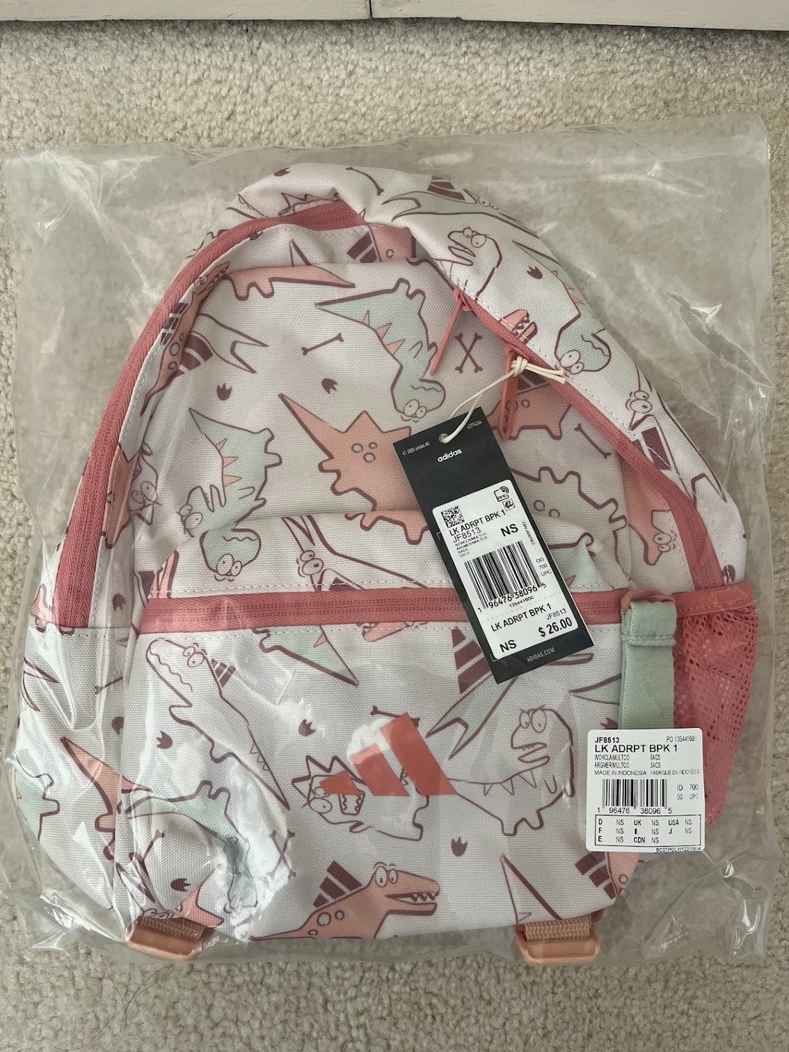 Brand New Adidas LK ADRPT Kids’s Backpack JF8513 One Size