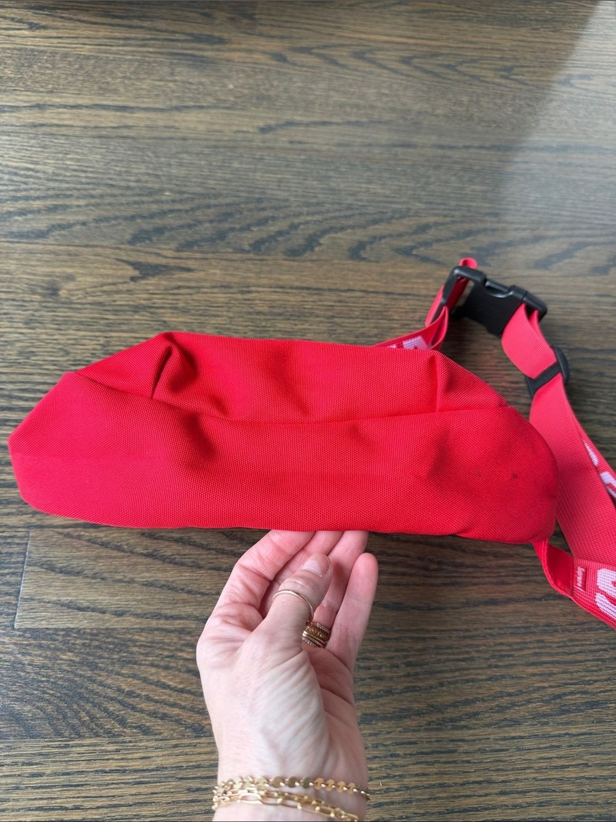 Supreme Red Logo Waist Bag