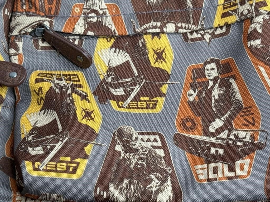 Disney Store Han Solo A Star Wars Story Backpack for Adults Brown Canvas Clean
