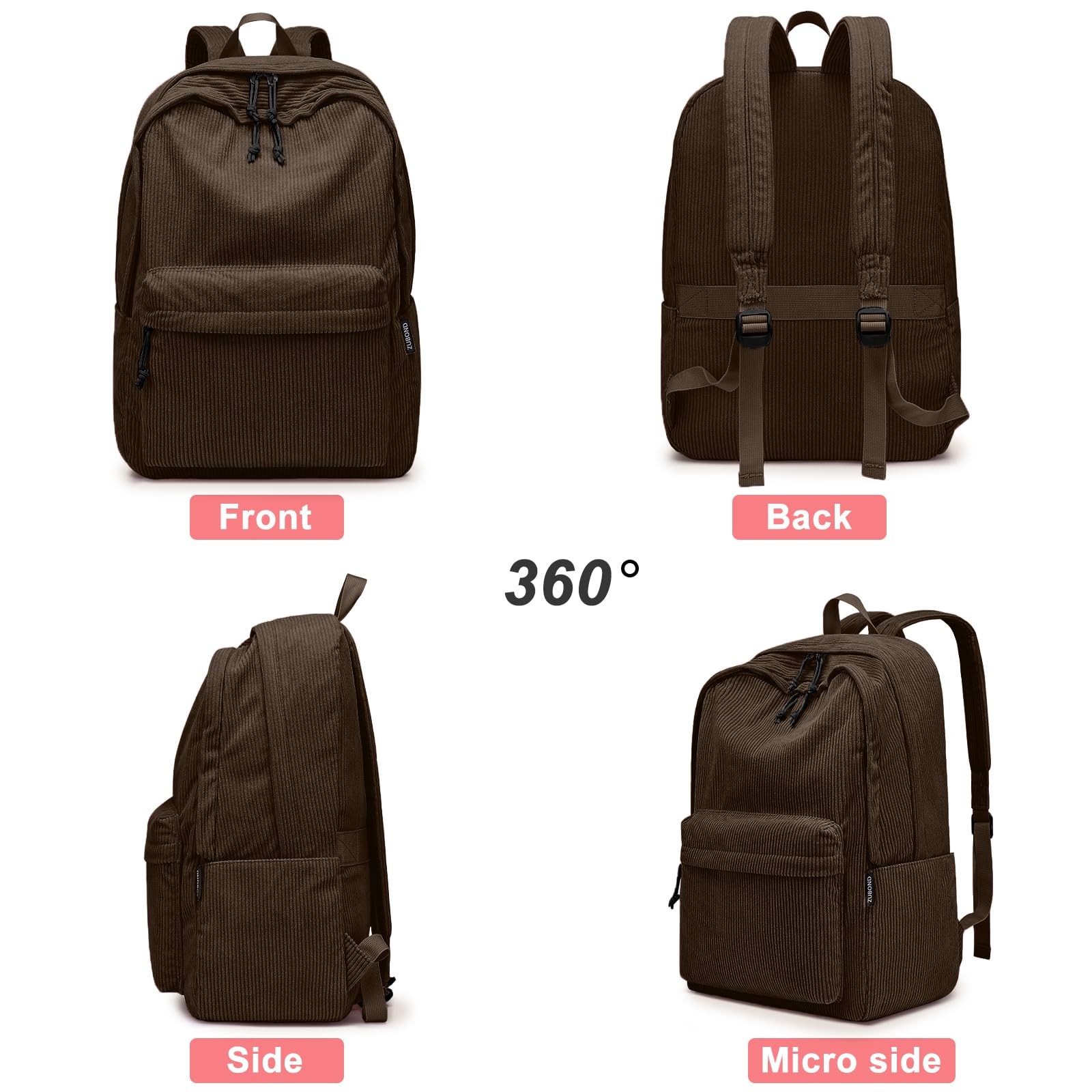 Lightweight School Bookbag Cute Large Laptop Backpack Fits 15.6 In Notebook