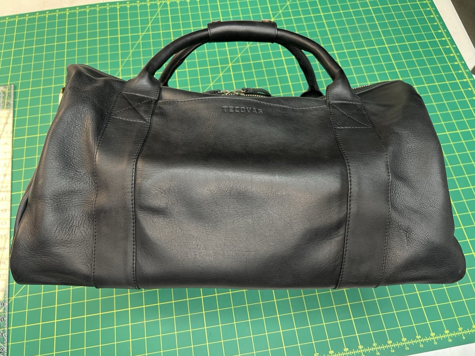 Tecovas Leather Weekender Duffle Bag Large Midnight Black Carry On Travel