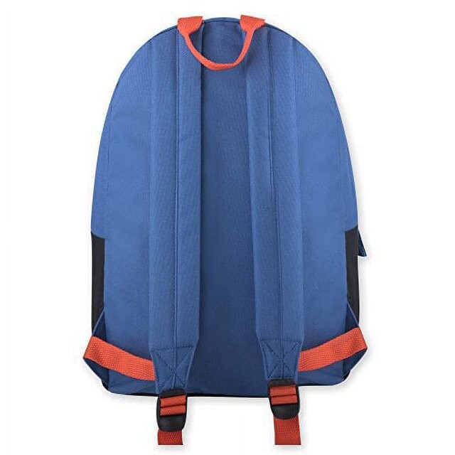 Trailmaker 17” Multi Pocket Multicolor Backpack Adjustable Padded Straps BLUE