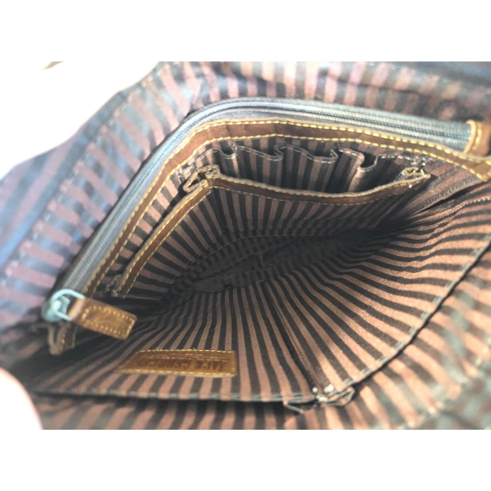 Jack Georges Brown Buffalo Leather Crossbody Bag Voyager Collection #7312