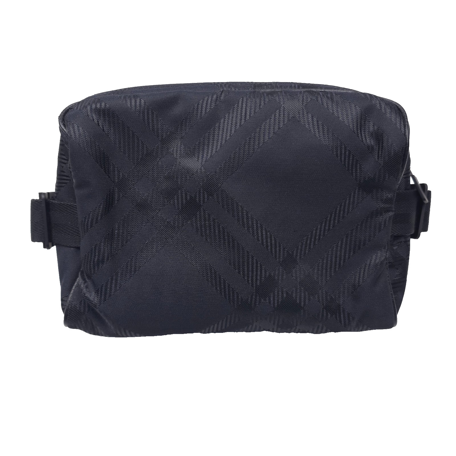 Burberry Check-Jacquard Zipped Belt Bag in Black Mens Authentic