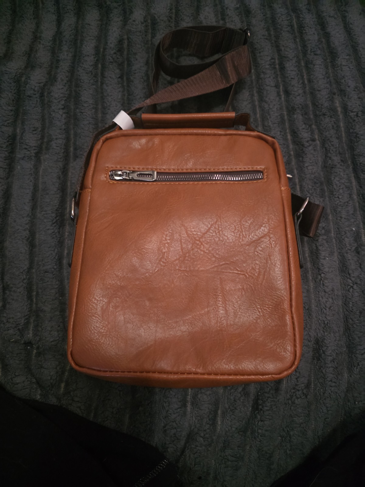 Weixier Crossbody Bag Men’s Shoulder Bag Brown PU Leather NWOT