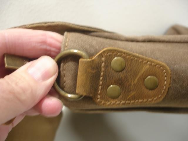 Manificent Laptop Messenger Bag Brown Leather Canvas Shoulder Strap Briefcase