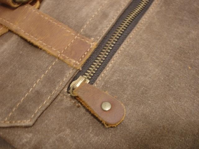 Manificent Laptop Messenger Bag Brown Leather Canvas Shoulder Strap Briefcase