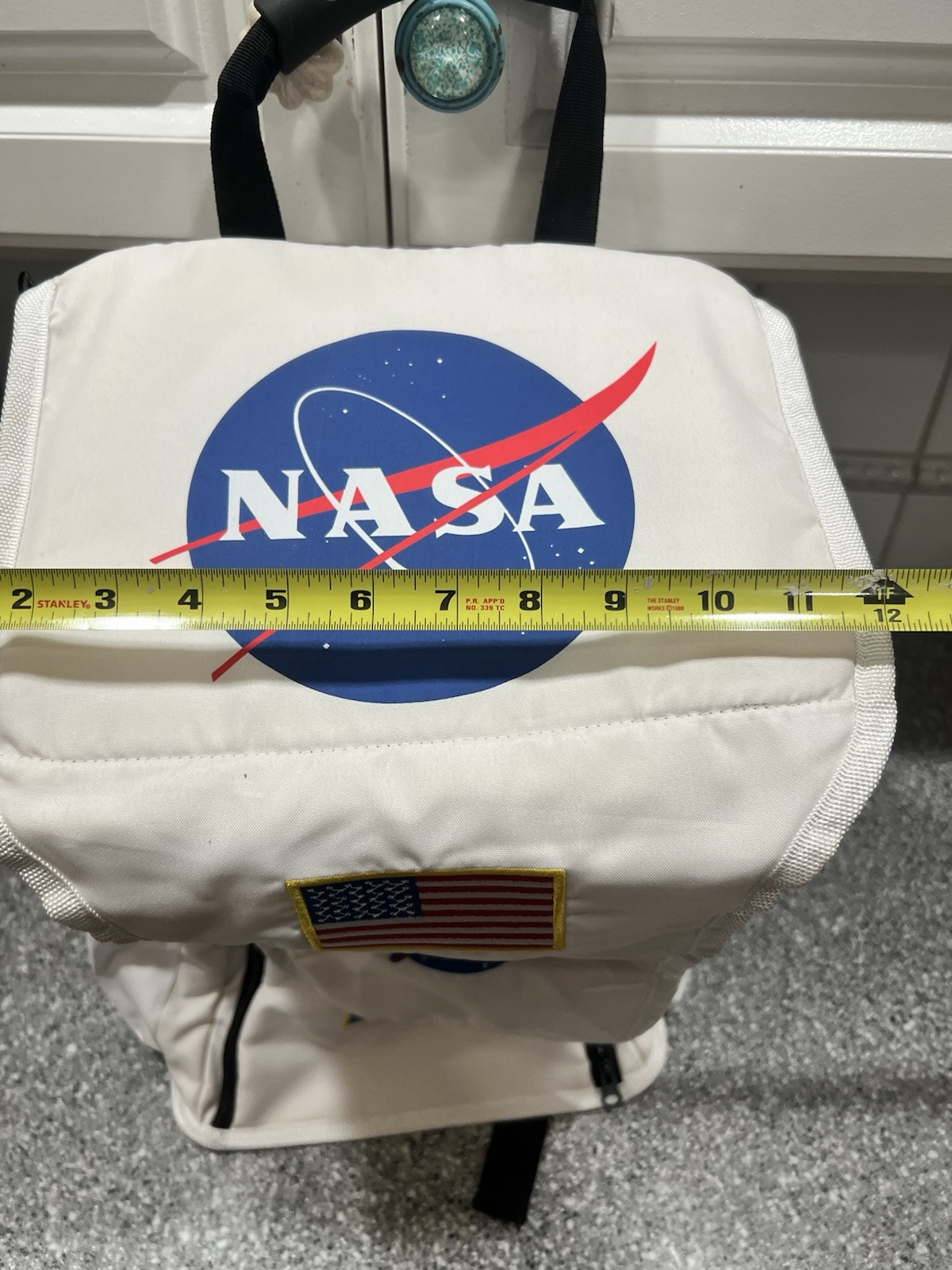 Aeromax Jr. Astronaut Backpack, White, with NASA patches Adults Ft 3 Way Harness