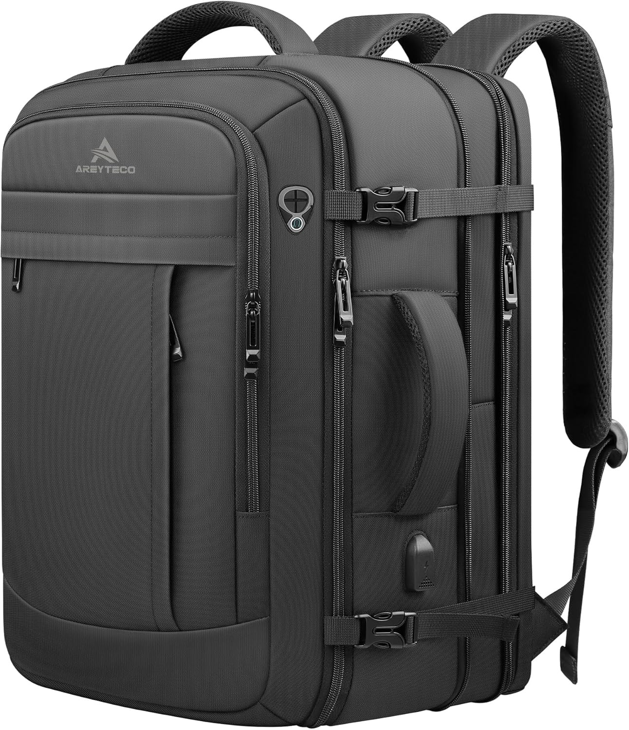 50L Expandable Extra Large Travel Backpack Fits 17 Inch Laptop Water Resistant
