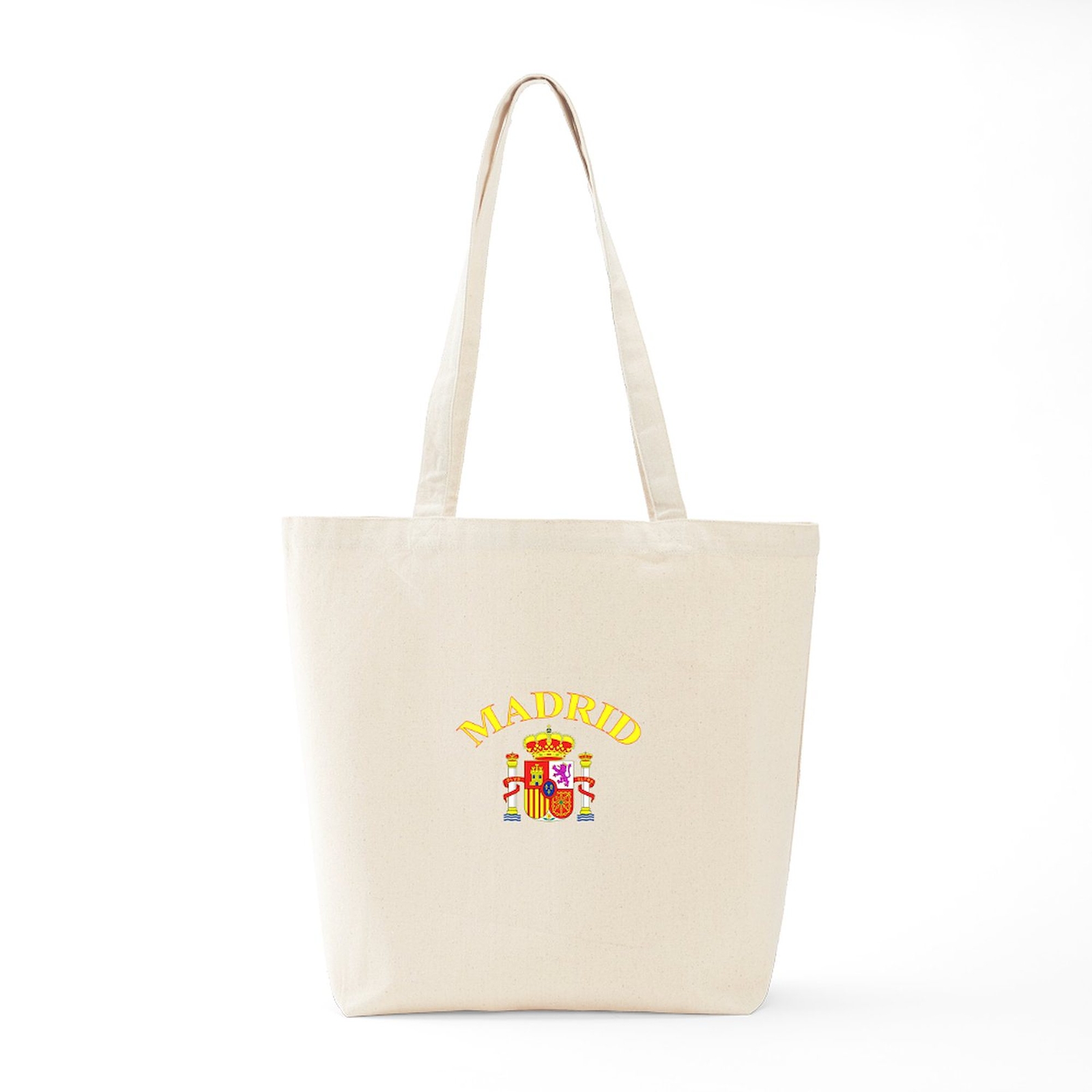 CafePress Madrid, Spain Natural Canvas Tote Bag, Cloth Shopping Bag (132734231)