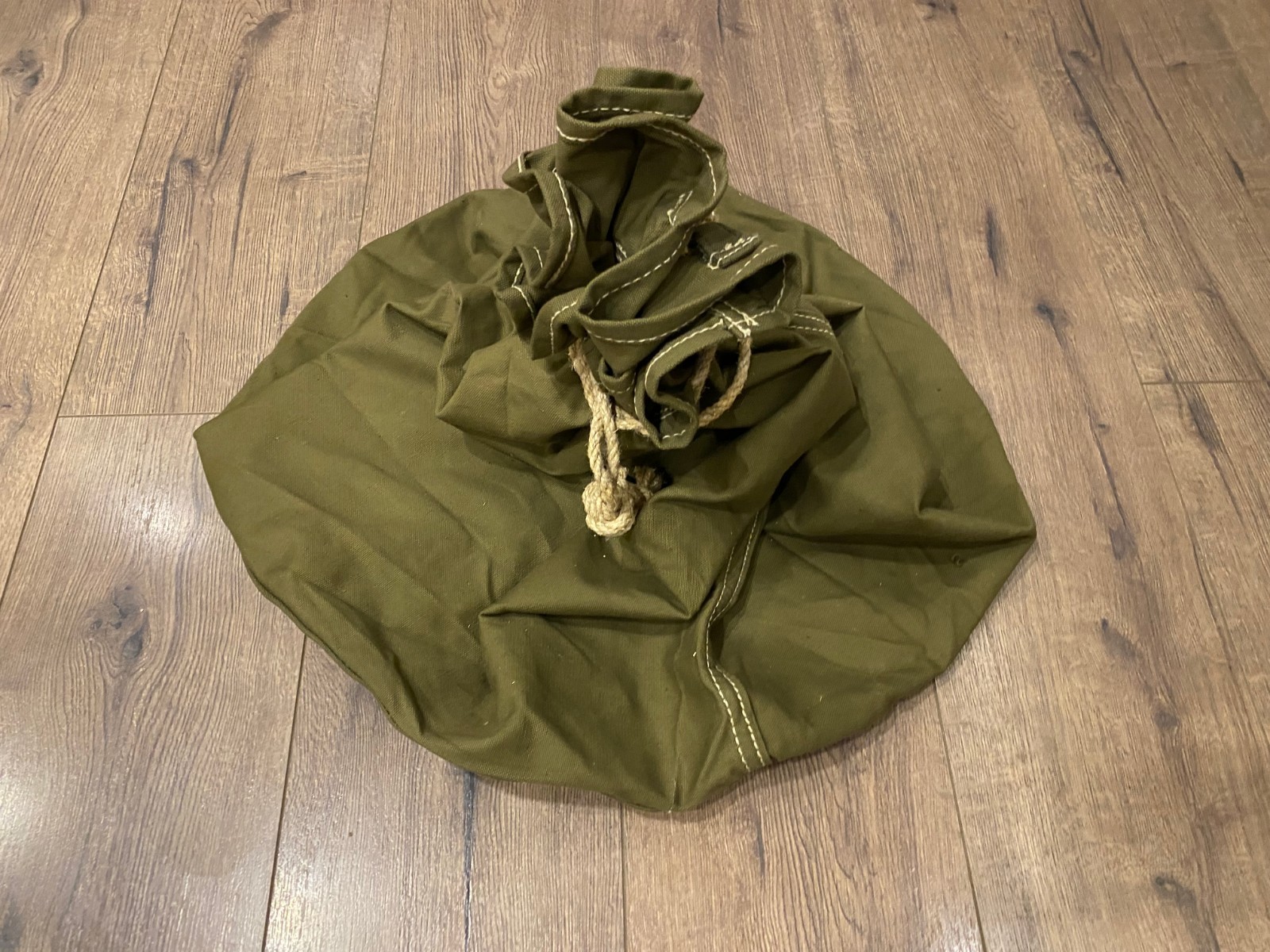 VINTAGE ALBANIA HUGE SOLDIER GREEN BAG SACK ARMY MILITARY COMMUNIST ERA #0535
