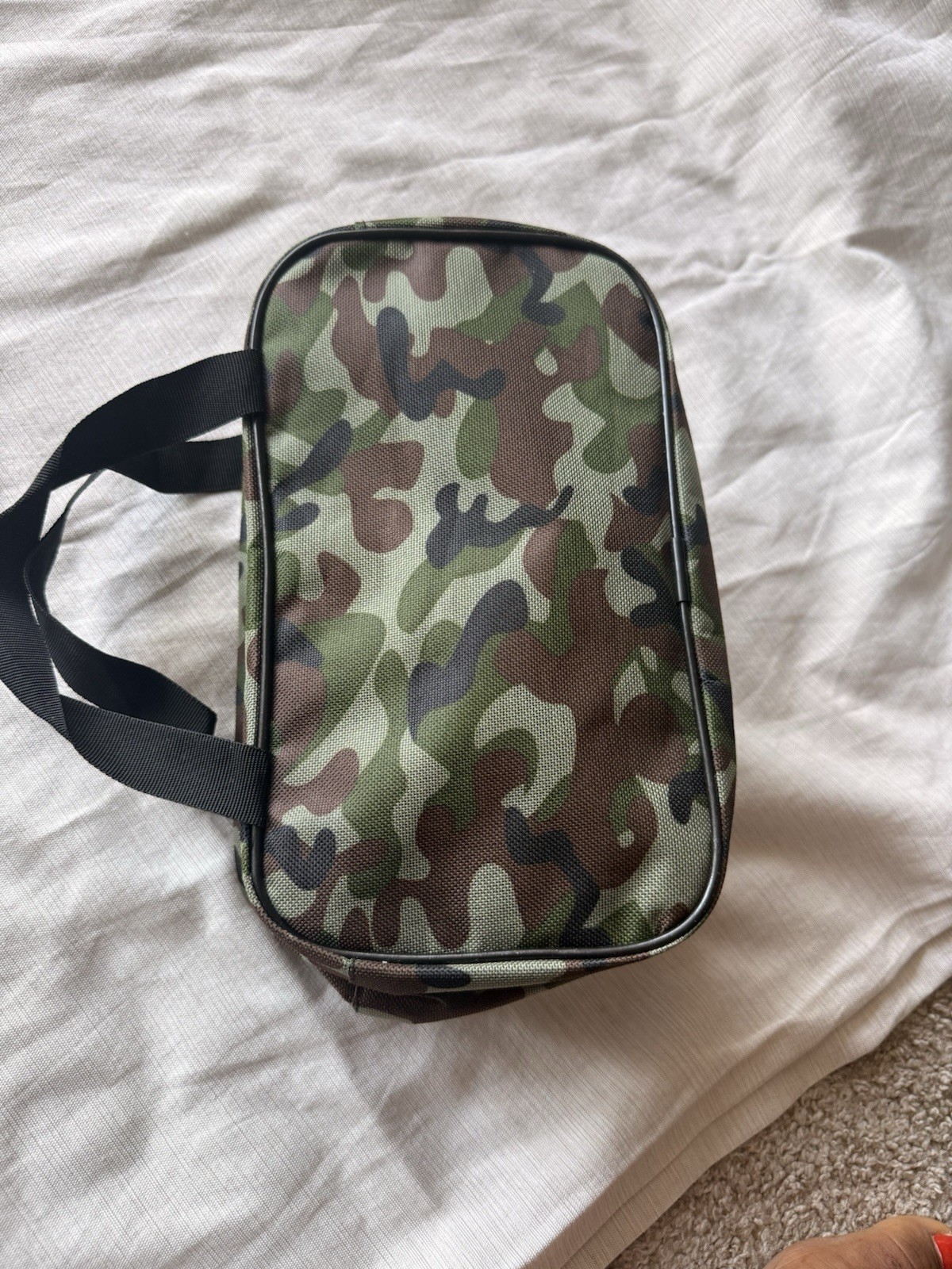 Camouflage Zip Toiletry Bag Top Handle Lightweight Military Travel Unisex M