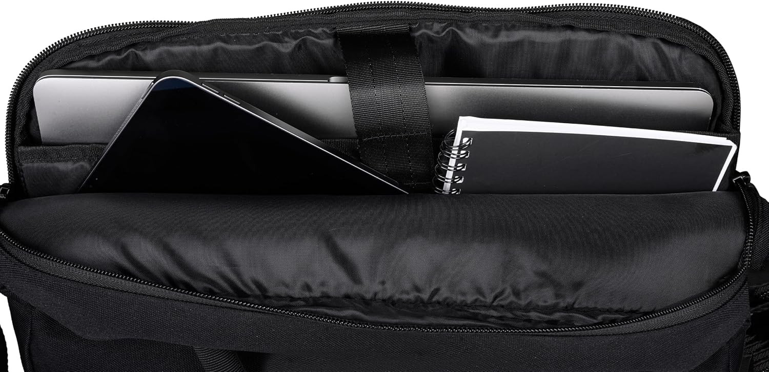 Kenneth Cole Recycled Polyester Slim 16″ Laptop Business Briefcase, Black