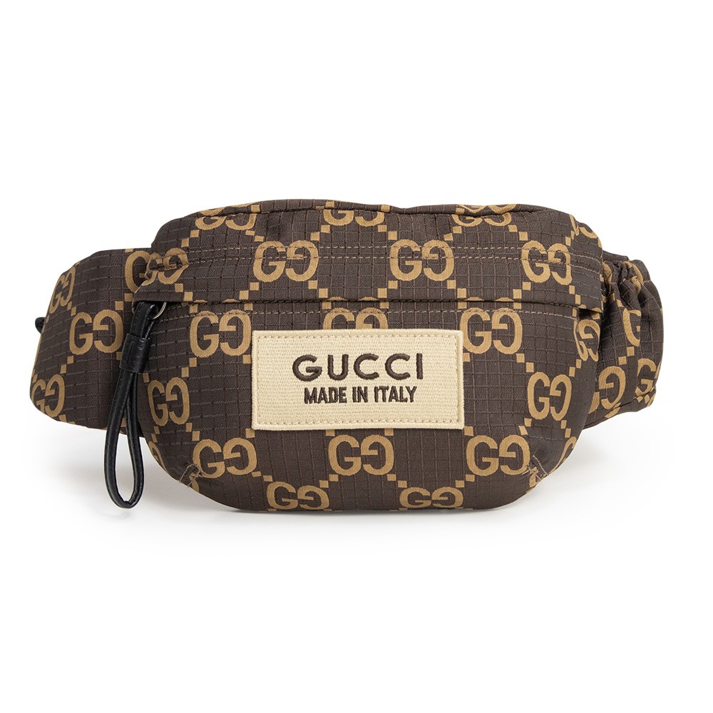 GUCCI Belt bag Bumbag GG Recycled Polyester , Brown 767934