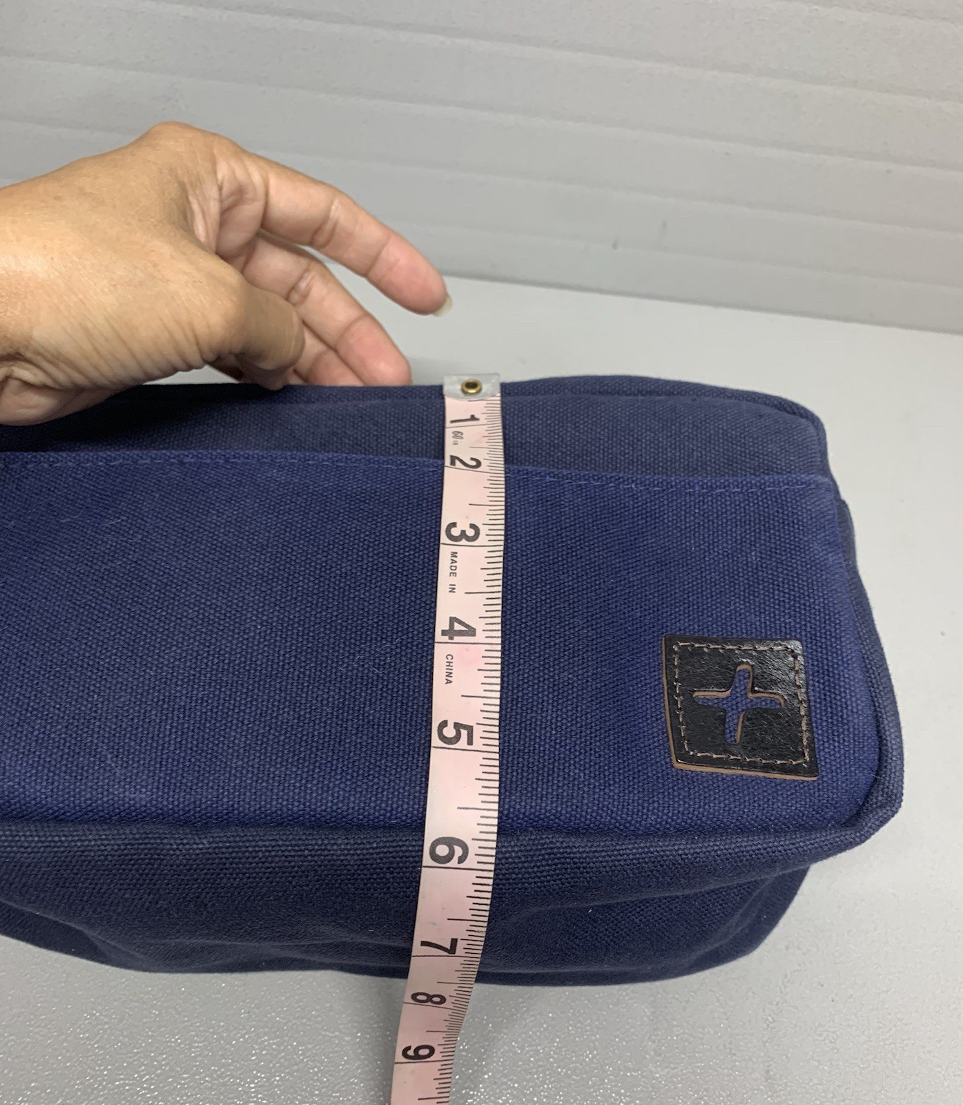 Jack + Mulligan Canvas/LeatherTrm Navy Dopp Bag Toiletry Mens~VERY GOOD CONDITN!