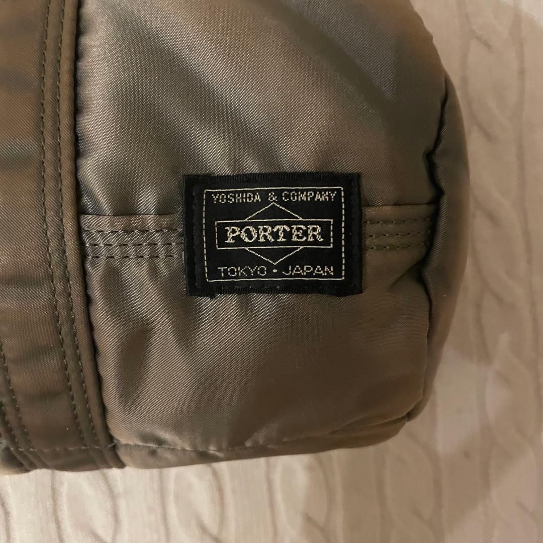 PORTER Yoshida TANKER Mini Boston Bag Duffle Bag Silver made in Japan Authentic