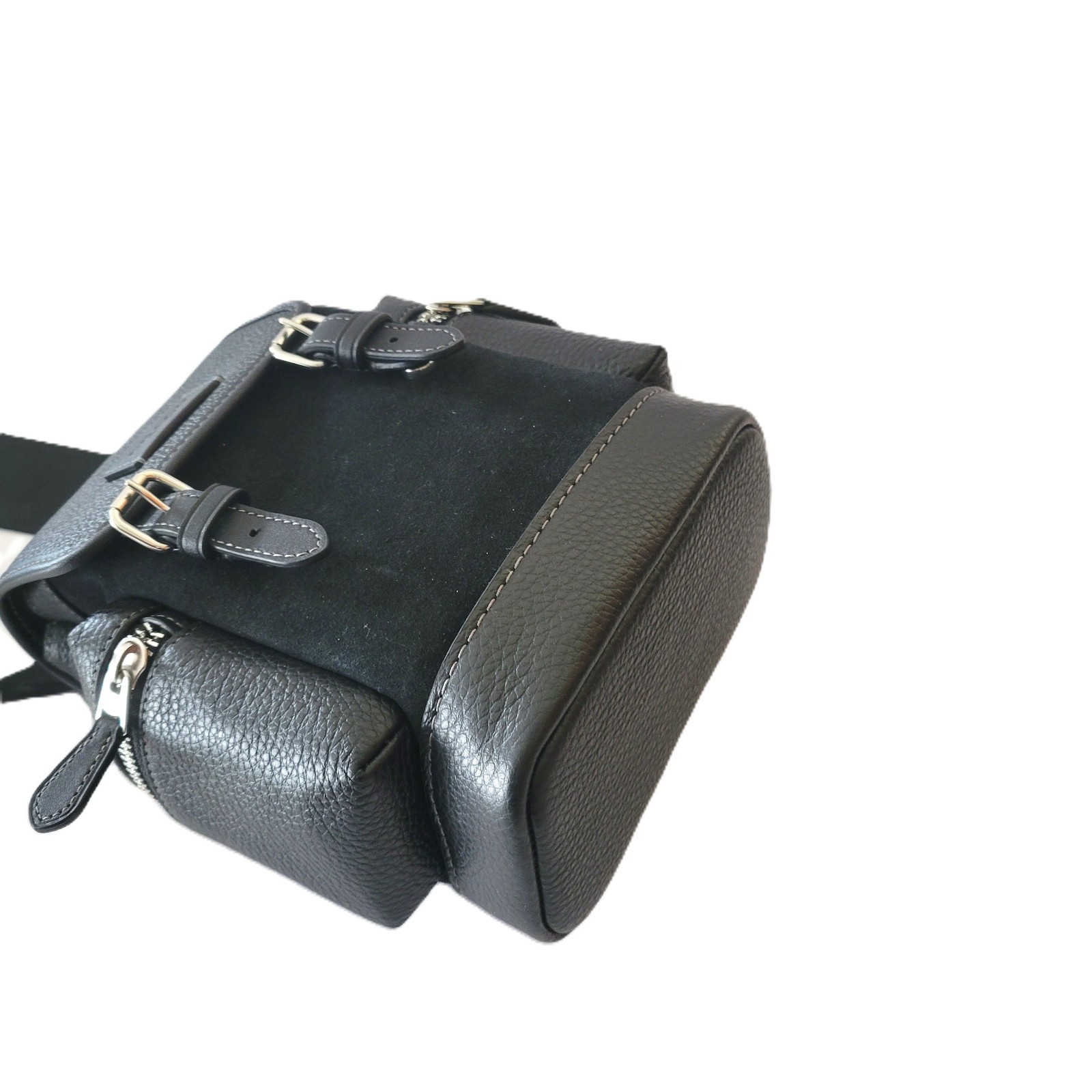 Coach CCE79 Sprint Sling Pack Suede Small Messenger Bag Black
