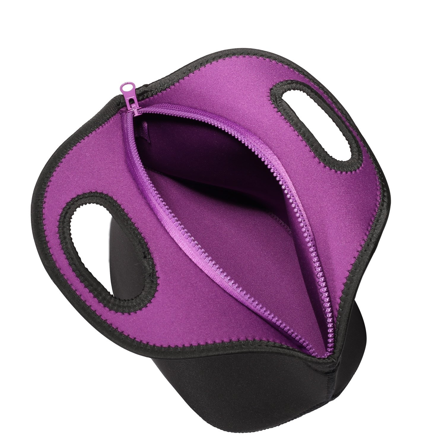 FUN LAVIE Neoprene Lunch Bag for Men, Small Insulated Small, Black