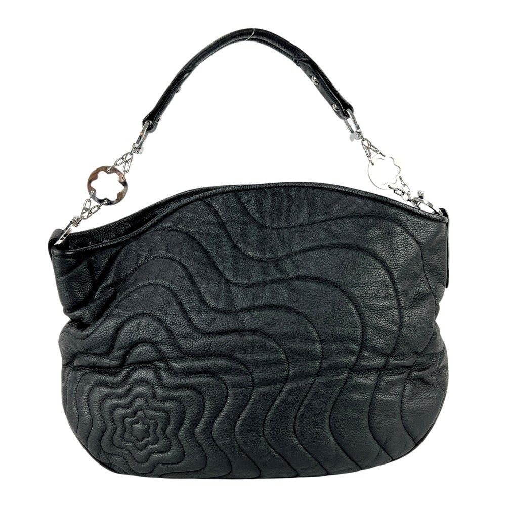 Montblanc Leather Shoulder Bag One Shoulder SS Used Black 45 33 12 cm