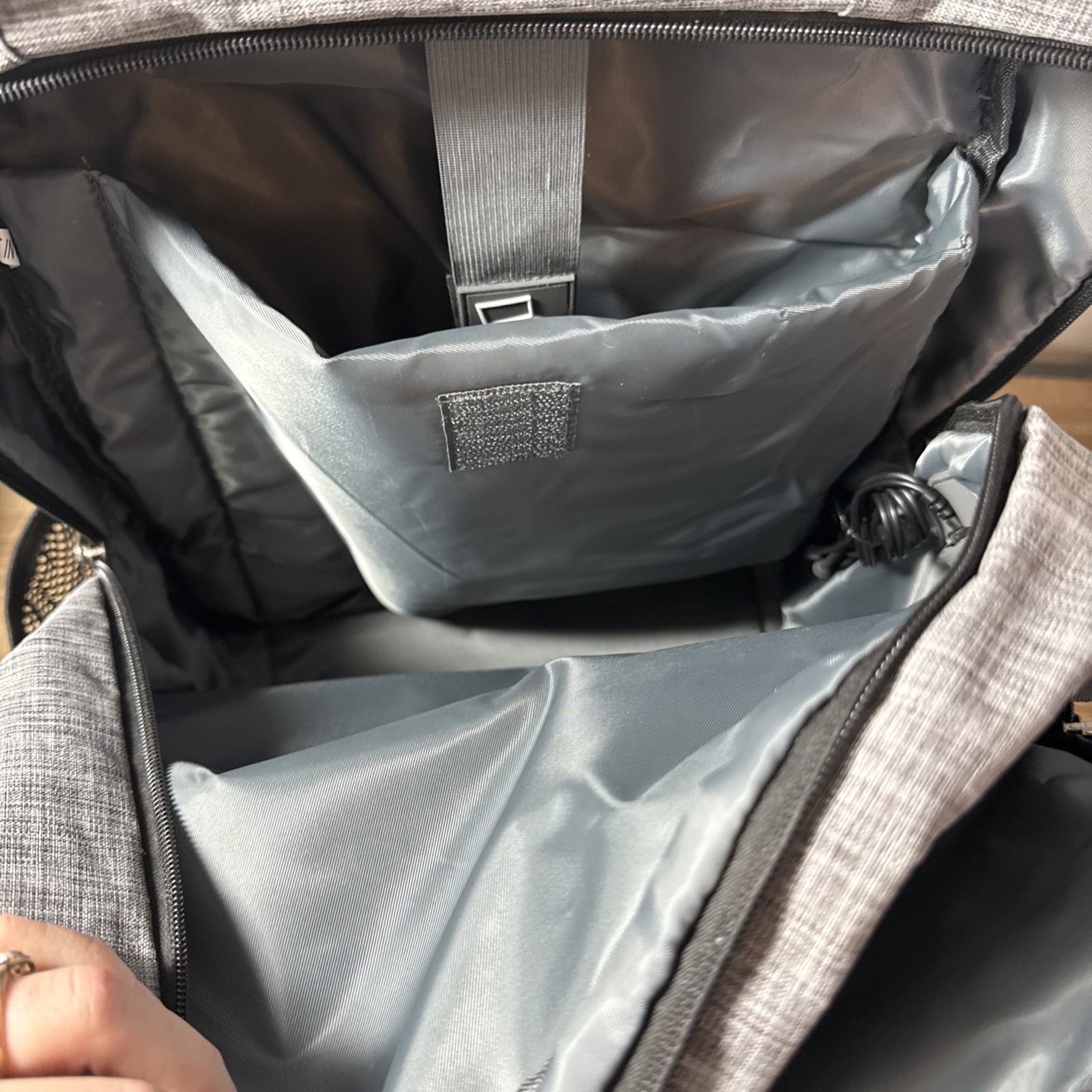 Gray FENGDONG Durable Waterproof Travel Large Laptop Backpack 17.3 inch J5