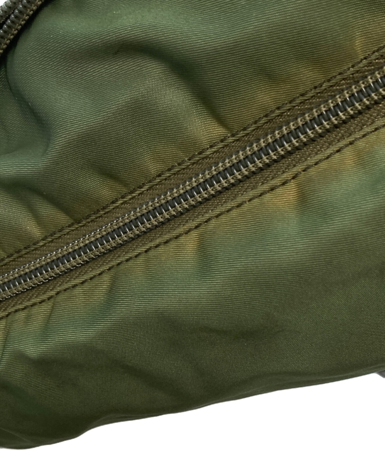 PRADA Men’s Nylon Shoulder Bag Green Adjustable Strap Small 31cm Logo Auth