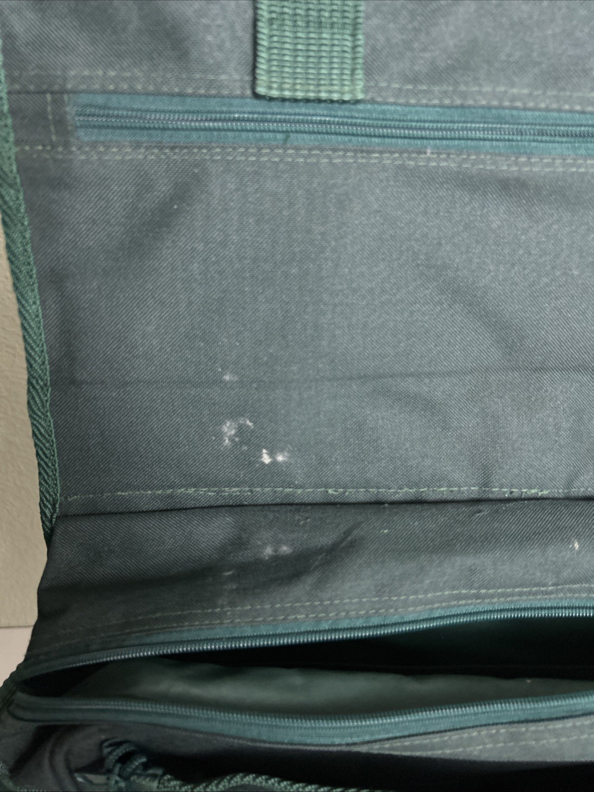 Vintage Perrier Sparkling Water Crossbody Messenger Bag Green 17x12x6