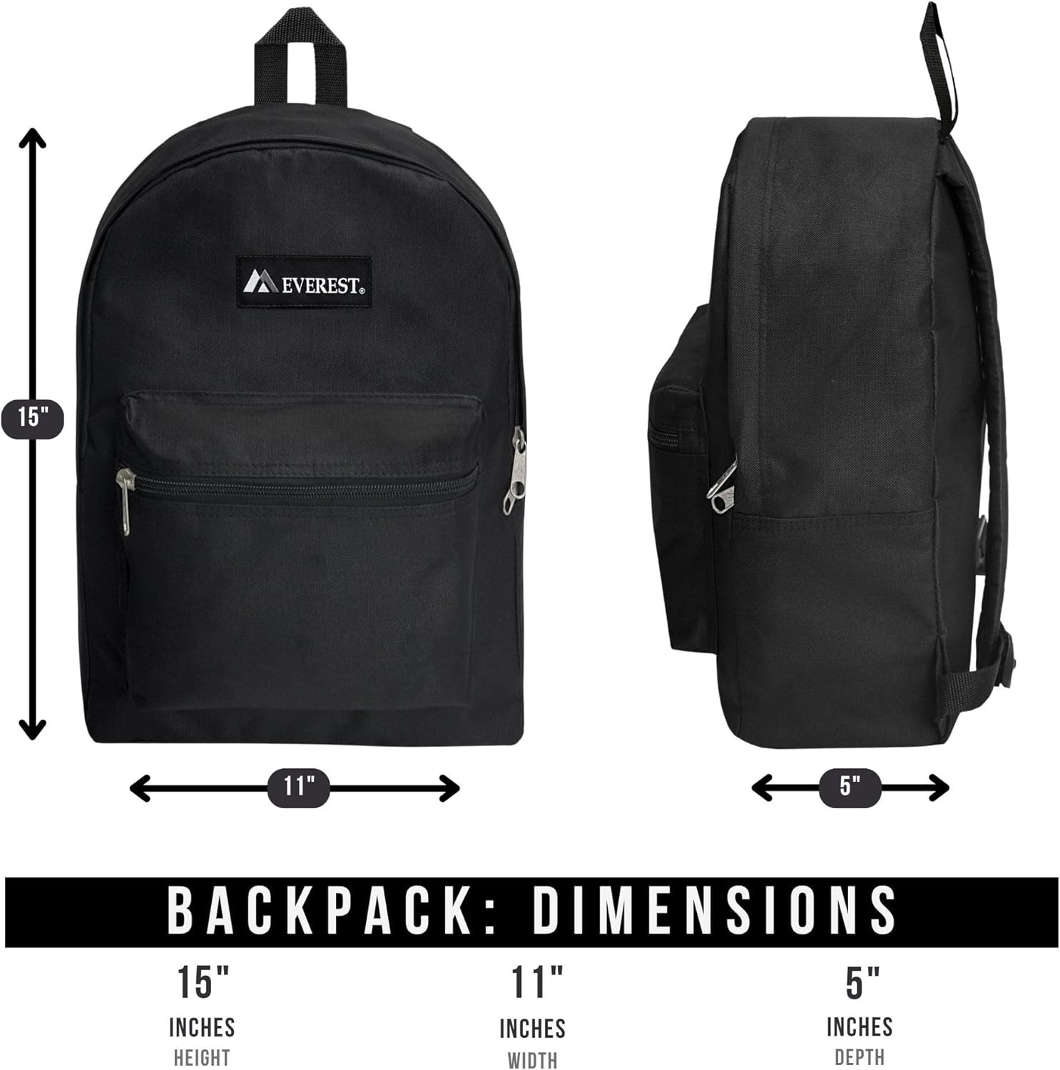Luggage Basic Backpack, Red, Medium