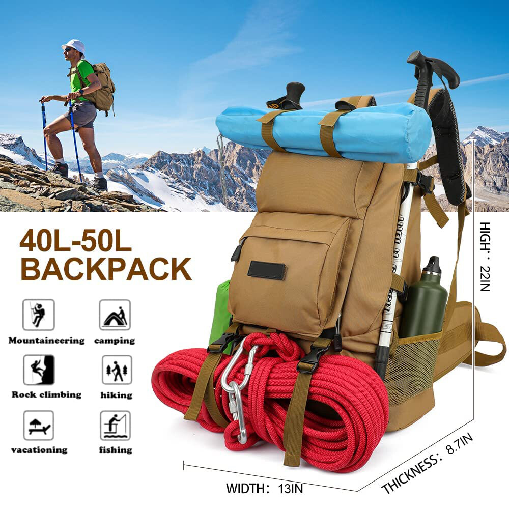 35L/70L/100L/130L Outdoor Tactical Backpack Rucksack Camping Hiking Bag Travel