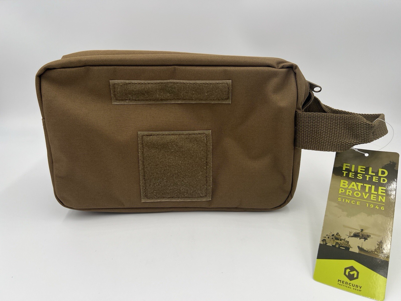Mercury Military Shave Bag Coyote Brown 6.5″ x 11″ x 4″ w/ Hook & Loop
