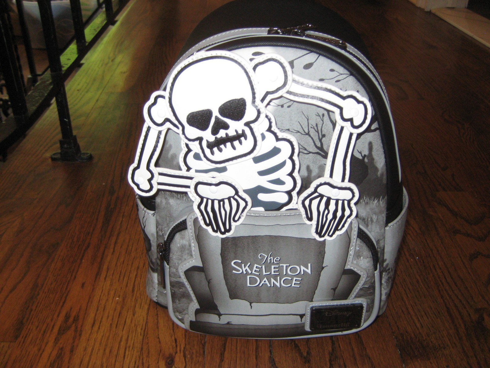 Loungefly Disney The Skeleton Dance 95th Anniversary Glow Mini Backpack-New!