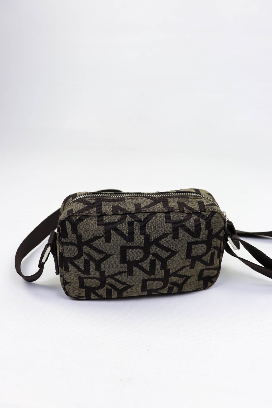 DKNY Donna Karan New York Monogram Brown/Beige Small Crossbody Bag